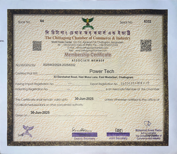 Power Tech Joins the Chittagong Chamber of Commerce & Industry (CCCI)