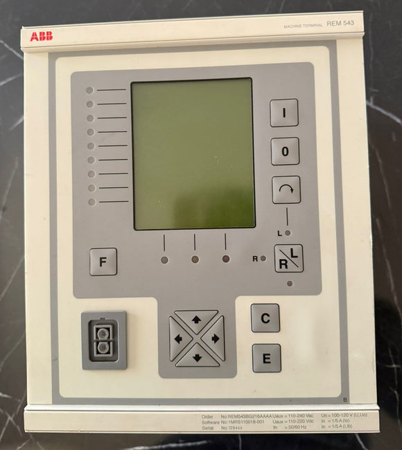 ABB REM543 Machine Protection Terminal REM543CG216AAAA Rev B REM 543
