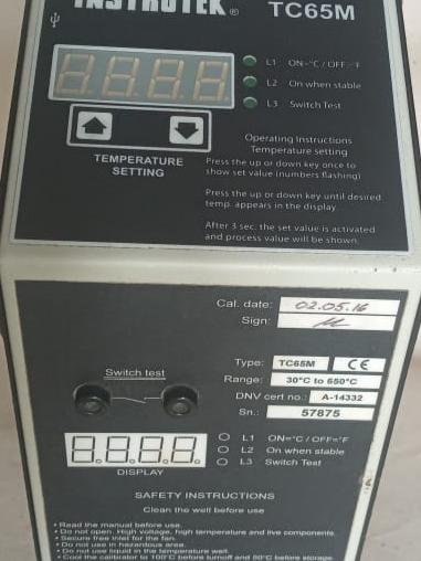 TEMPERATURE CALIBRATOR TC-65M,INSTRU TEK